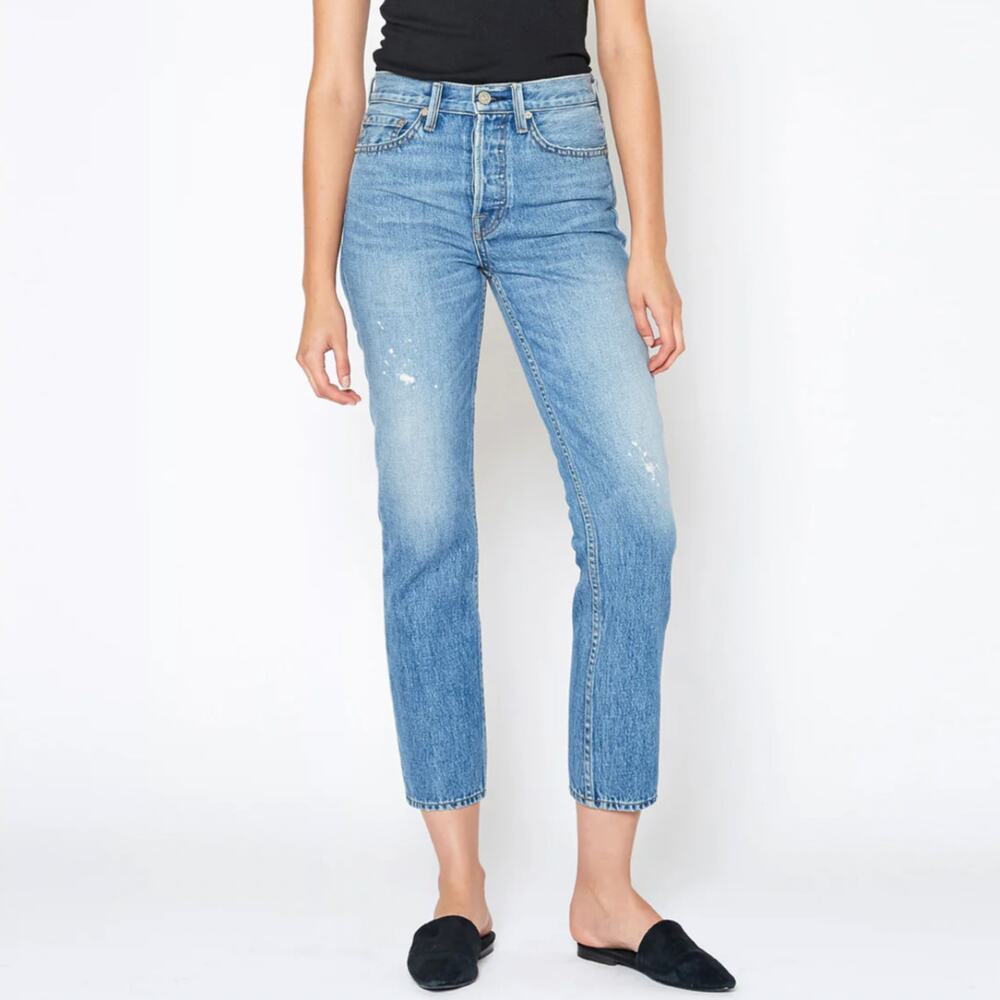 NOEND Denim High-Rise Straight Crop Jeans Size 26